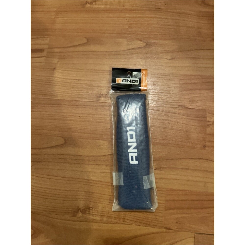 And1 Blue white Headband Vintage Basketball Sweatband